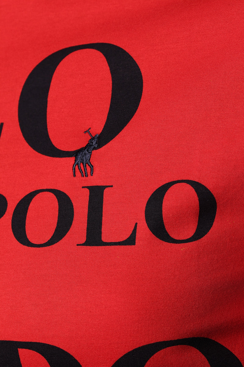 Polo T-Shirt Broken Embroidery Red